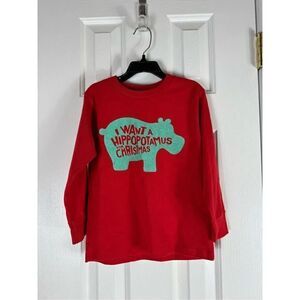 NWOT Red Hippopotamus Boys Shirt Size 5/6